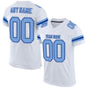 Maxcorners Custom White Light Blue-Royal Mesh Authentic Football Jersey LM2605