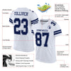 Maxcorners Custom White Navy-White Mesh Authentic Football Jersey LM2605