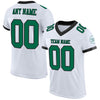 Maxcorners Custom White Kelly Green-Black Mesh Authentic Football Jersey LM2605