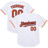 Maxcorners Custom White Orange-Royal Mesh Authentic Throwback Baseball Jersey LM2605
