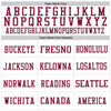 Maxcorners Custom White Maroon Mesh Authentic Throwback Football Jersey LM2605