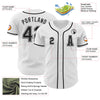 Maxcorners Custom White Black Authentic Baseball Jersey LM2605