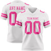 Maxcorners Custom White Pink Authentic Football Jersey LM2605