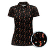 Maxcorners Christmas Dachshund Pattern Polos, Funny Xmas Wiener Dog Golf Shirt, Festive Golf Gift For Men