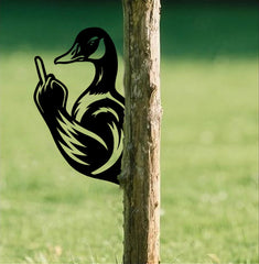 Maxcorners Funny Duck Hunting Metal Sign WITH LED/WITHOUT LED - Humorous Yard Art, Prank Outdoor Decor for Hunters & Wildlife Enthusiasts LM0110