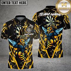 Maxcorners Dart Shirt Lightning Hornet Design Multioptions Personalized Name, Team Name Unisex 3D Shirt (4 Colors)