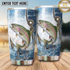Maxcorners Fishing Tumbler Water Droplet Hook Design Personalized Name Tumbler (13 Species)