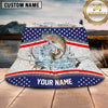 Maxcorners Fishing Patriotic Compass Personalized Name 3D Bucket Hat (12 Fish Species)