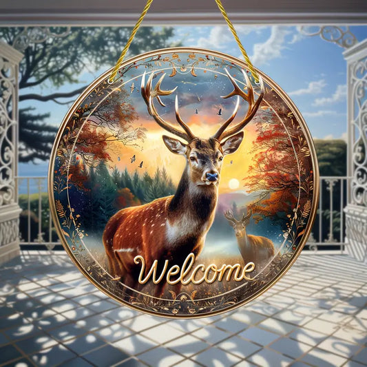 Maxcorners Vintage Elk Hunting Wooden Sign