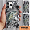Maxcorners Olive Geometric Grunge Personalized Name Phone Case (13 Fish Species)