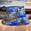 Maxcorners Fishing Camo Faith Hook Personalized Name 3D Bucket Hat (12 Fish Species)