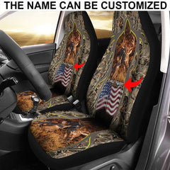 Maxcorners Deer Hunting Camouflage US Flag Car Seat Covers