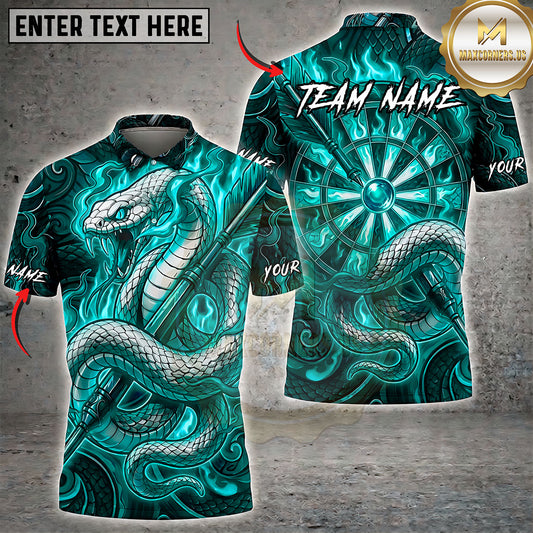 Maxcorners Darts Serpent Dragon Energy Orb Multiple Options Personalized Name, Team Name 3D Shirt
