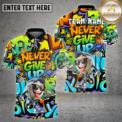 Maxcorners Golf Never Give Up Motivational Graffiti Art Multi Options Personalized Name, Team Name 3D Shirt