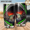 Maxcorners Fishing Tumbler Sunset Lake Angler Frame Design Personalized Name Tumbler (13 Species)