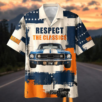 Maxcorners Personalized Respect The Classics 1967 Mustang Hawaiian Shirt