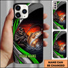 Maxcorners Fishing Grim Reaper Sunset Splash Personalized Name Phone Case  (12 Fish Species)
