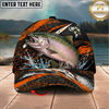 Maxcorners Fishing Orange Lightning Water Splash Personalized 3D Cap (12 Fish Species)