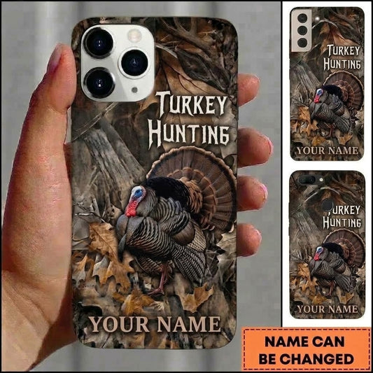Maxcorners Hunting Turkey Brown Camo Customized Name Phone Case