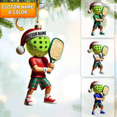 Maxcorners Pickleball Christmas Ornament, Personalized Ornament 2D Flat LM2211