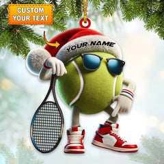 Maxcorners Tennis Ball Home Decor Christmas Ornament, Personalized Ornament 2D Flat LM2211