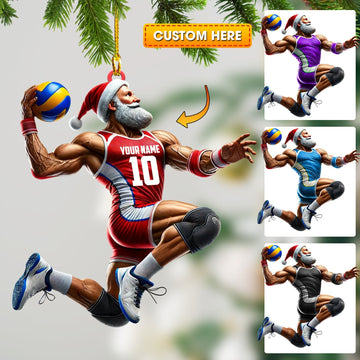 Maxcorners Volleyball Santa Home Decor Christmas Ornament, Personalized Ornament 2D Flat LM2211