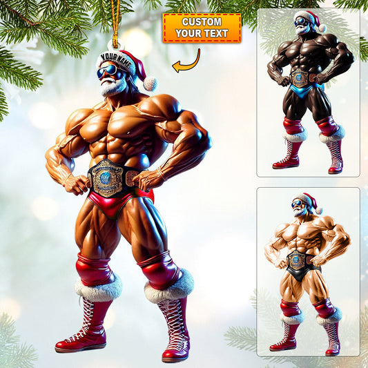 Maxcorners Strong Santa Home Decor Christmas Ornament, Personalized Ornament 2D Flat LM2211