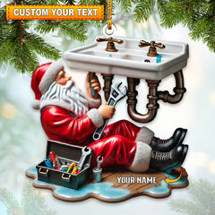 Maxcorners Santa The Repairman Home Decor Christmas Ornament, Personalized Ornament 2D Flat LM2211
