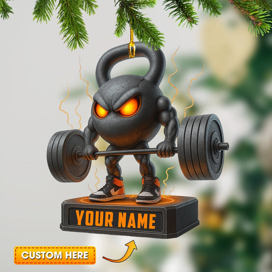 Maxcorners Weightlifting, Home Decor, Christmas Ornament, Personalized Ornament 2D Flat LM2111