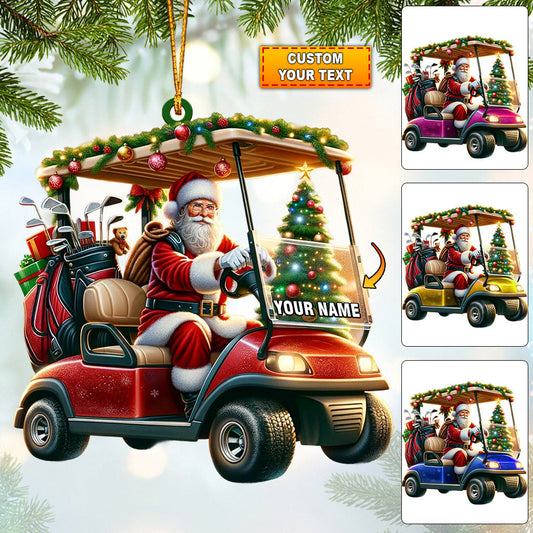 Maxcorners Santa Coming Home Decor Christmas Ornament, Personalized Ornament 2D Flat LM2211