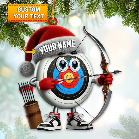 Maxcorners Custom Name Archery Ornament, Christmas Gift Decoration 2D Flat LM2111