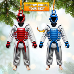 Maxcorners Custom Name Taekwondo Ornament, Taekwondo Christmas Gift90 2D Flat LM2111