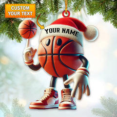 Maxcorners Cool Basketball Christmas Ornament, Personalized Ornament 2D Flat LM2211