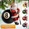 Maxcorners Custom Name Billiard Ornament, Billiard Lover Christmas  2D Flat LM2211