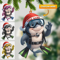 Maxcorners Diver, Home Decor, Christmas Ornament, Personalized Ornament6 2D Flat LM2111