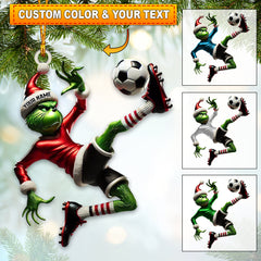 Maxcorners Custom Name Soccer Ornament, Christmas Gift Decoration 2D Flat LM2111