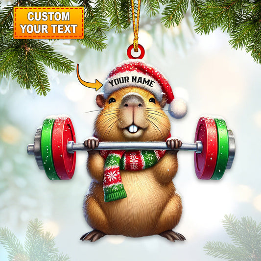 Maxcorners Strong Hamster Home Decor Christmas Ornament, Personalized Ornament 2D Flat LM2211