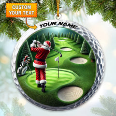 Maxcorners Custom Name Golf Ornament, Golf Lover Christmas Gift 2D Flat LM2111