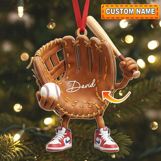 Maxcorners Baseball, Home Decor, Christmas Ornament, Personalized Ornament 2D Flat LM2111
