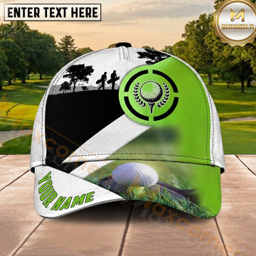 Maxcorners Golf Camouflage Ball Geometric Shield Personalized Name Cap