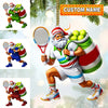Maxcorners Custom Name Tennis Christmas Ornament, Tennis Christmas Gift 2D Flat LM2111