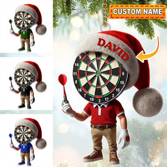 Maxcorners Custom Name Dart Ornament, Christmas Gift Decoration 2D Flat LM2211