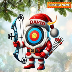 Maxcorners Custom Name Archery Ornament, Christmas Gift Decoration 2D Flat LM2211