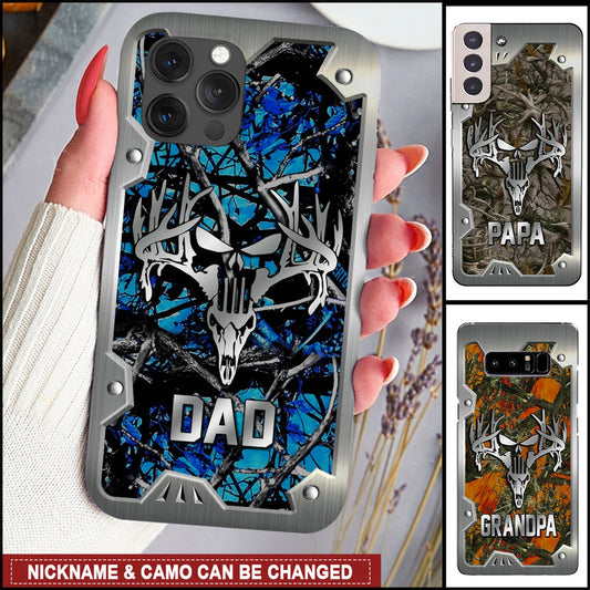 Maxcorners Deer Hunting Buck Head Skull Personalized Name Multicolor Phone Case (6 colors) LM0912