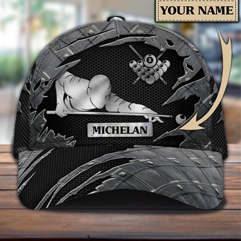Maxcorners Billiards Player Personalized Name 3D Cap