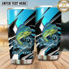 Maxcorners Fishing Tumbler Aqua Black Lightning Splash Design Personalized Name Tumbler (13 Species)