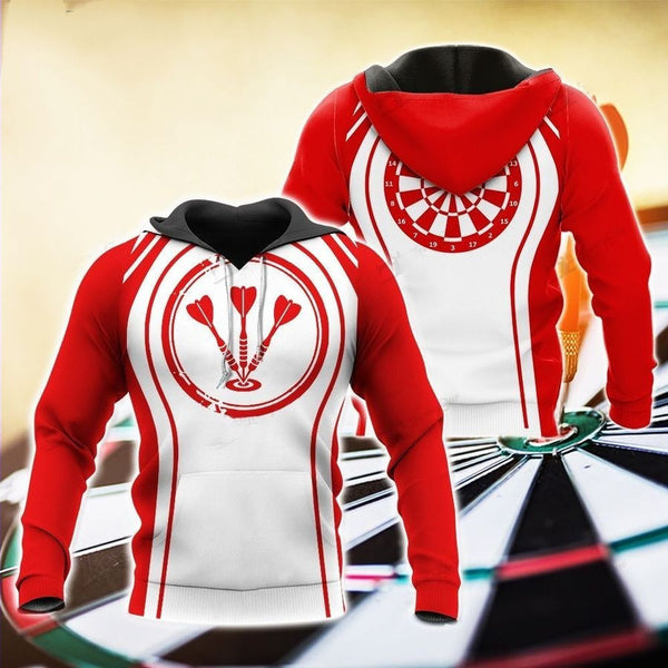 Maxcorners Darts Red Simple 3D Hoodie