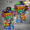 Maxcorners Golf Born To Golf Beer Lover Graffiti Style Multi Options Personalized Name, Team Name 3D Shirt