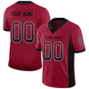 Maxcorners Custom Cardinal Black-White Drift Fashion Football Jersey LM2605
