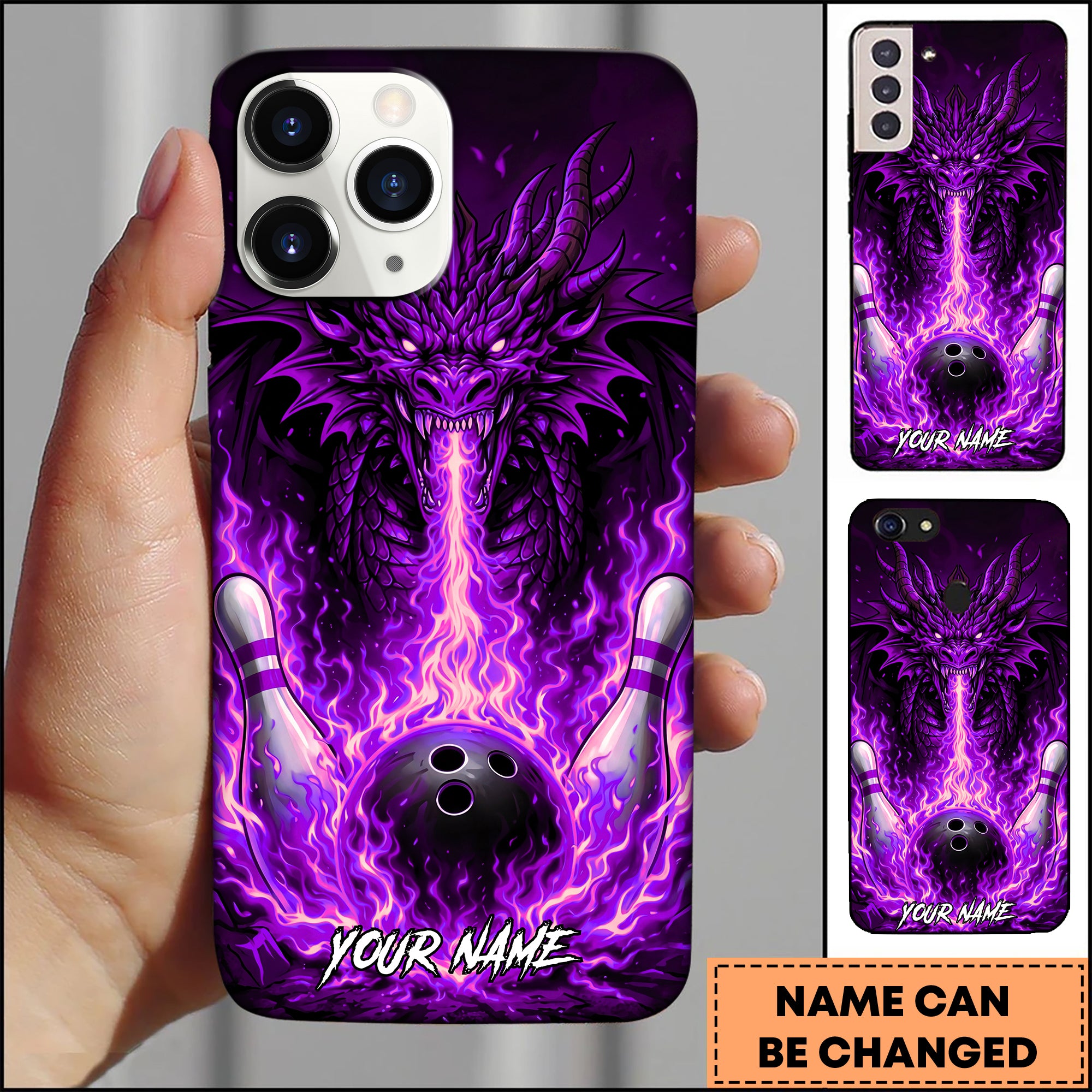 Maxcorners Fire Dragon Bowling Inferno Strike Flame Art Multicolor Opt